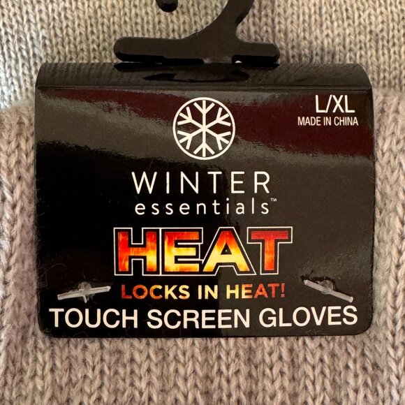 Winter Essentials Heat Locks in Heat Knit Texting Gloves and Beanie Set - Picture 3 of 3